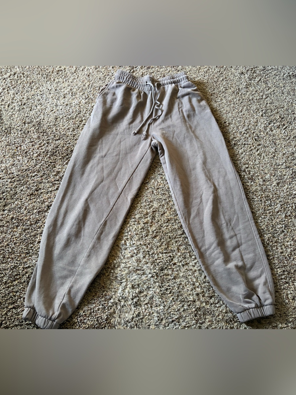 H&M Taupe Drawstring Jogger Pants